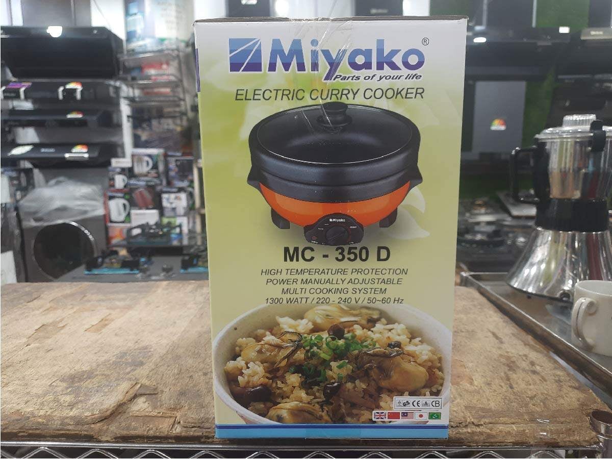 Picture of Miyako Double Pot Multi cooker, Electric Curry Cooker With Double Pot, Removable non-stick pan, Automatic cooking and warming system MC-350D (4 LTR) - Black & Red