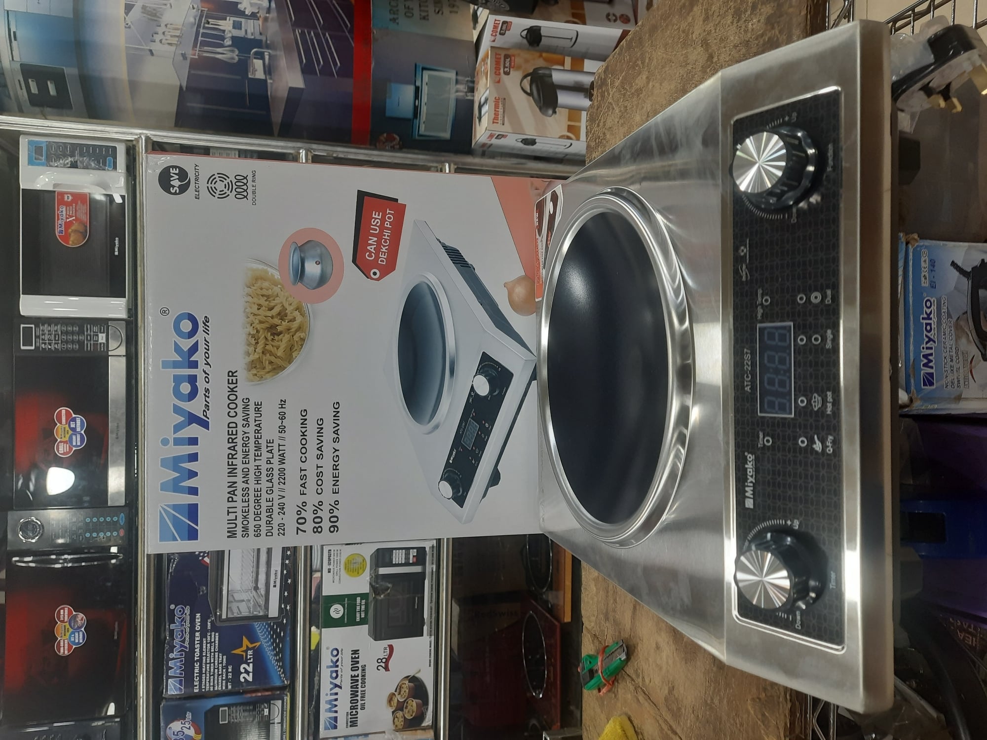 Picture of Miyako Any Pan Usable Infrared Cooker Smokeless And Energy Savings - Cook Efficiently With Miyako Infrared Cooker | ATC-22S7 - Black Silver