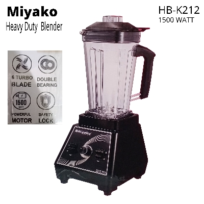 Picture of Miyako Heavy Duty Commercial Blender 6 Turbo Blade | Model : HB-K212 | 1500 watt
