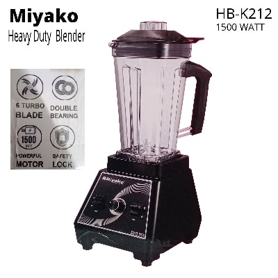 Picture of Miyako Heavy Duty Commercial Blender 6 Turbo Blade | Model : HB-K212 | 1500 watt