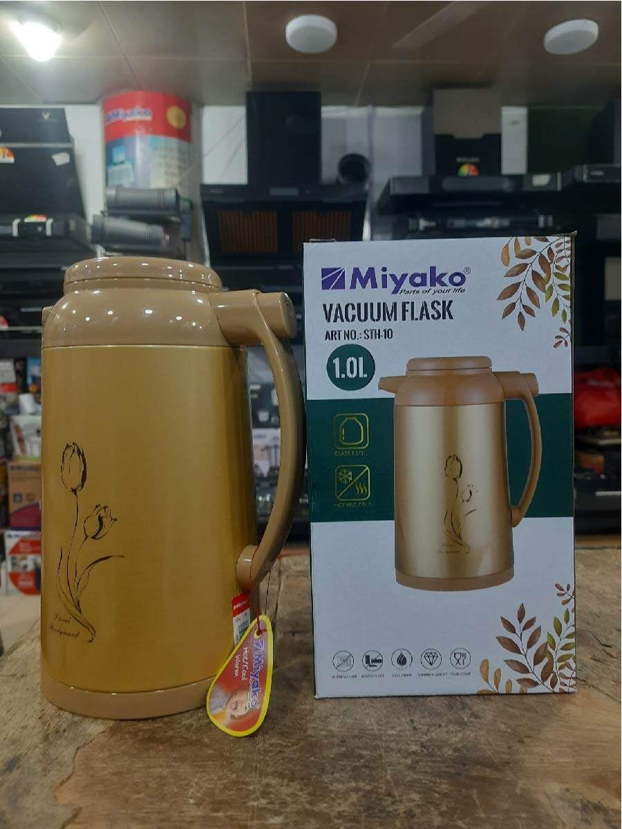 Picture of Miyako Vaccum Flask Hot & Cool | 12-24 Hours 1 Liter | Model : STH-10 - Brown