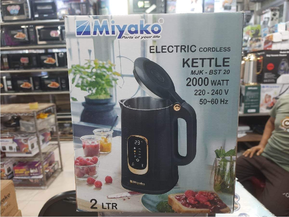 Picture of Miyako Electric Automatic Kettle | 2.0 Liter | MJK-BST20 | 2000 Watt | Auto On/Off After Boiling Water - Black