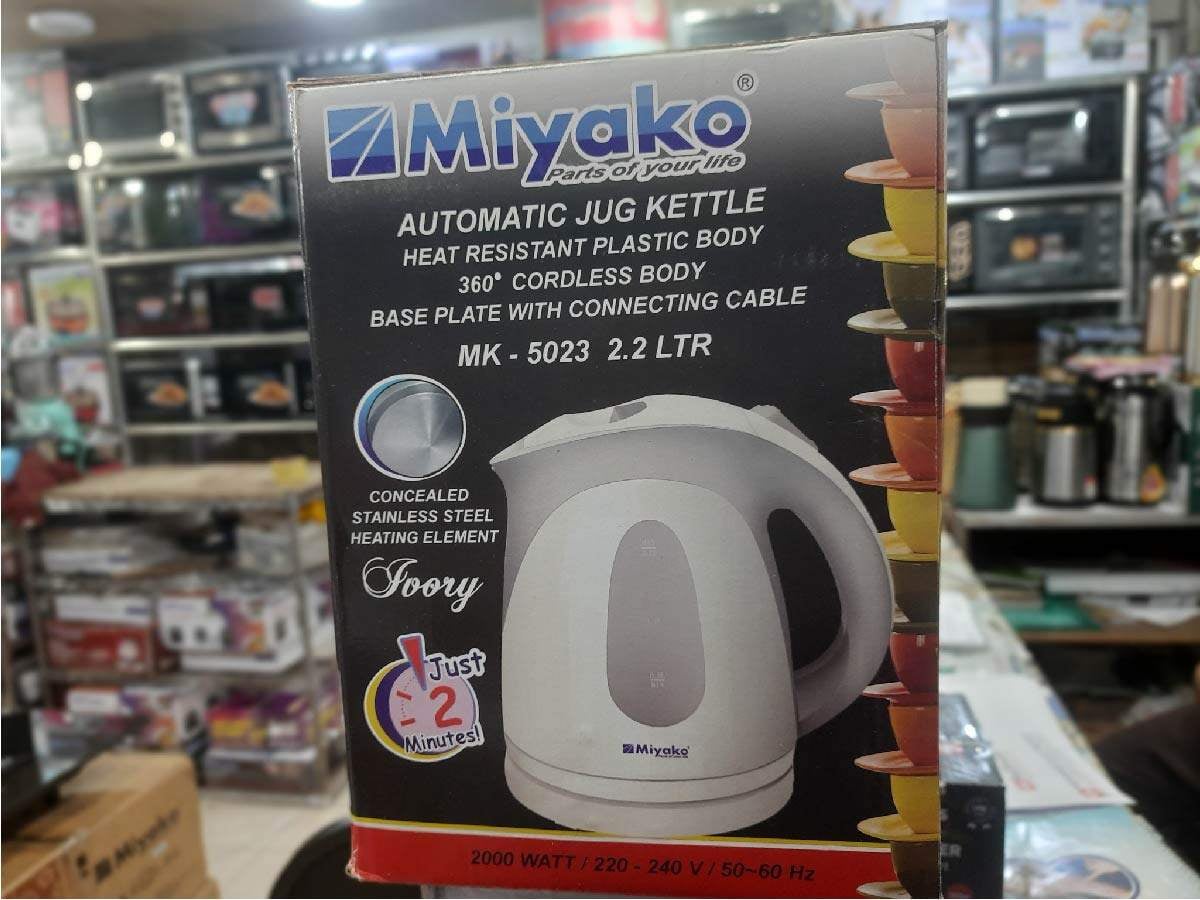Picture of Miyako Cordless Electric Kettle | 2.2 Ltr | 2000 Watt | Miyako Electric Automatic Kettle | MK-5023 - White