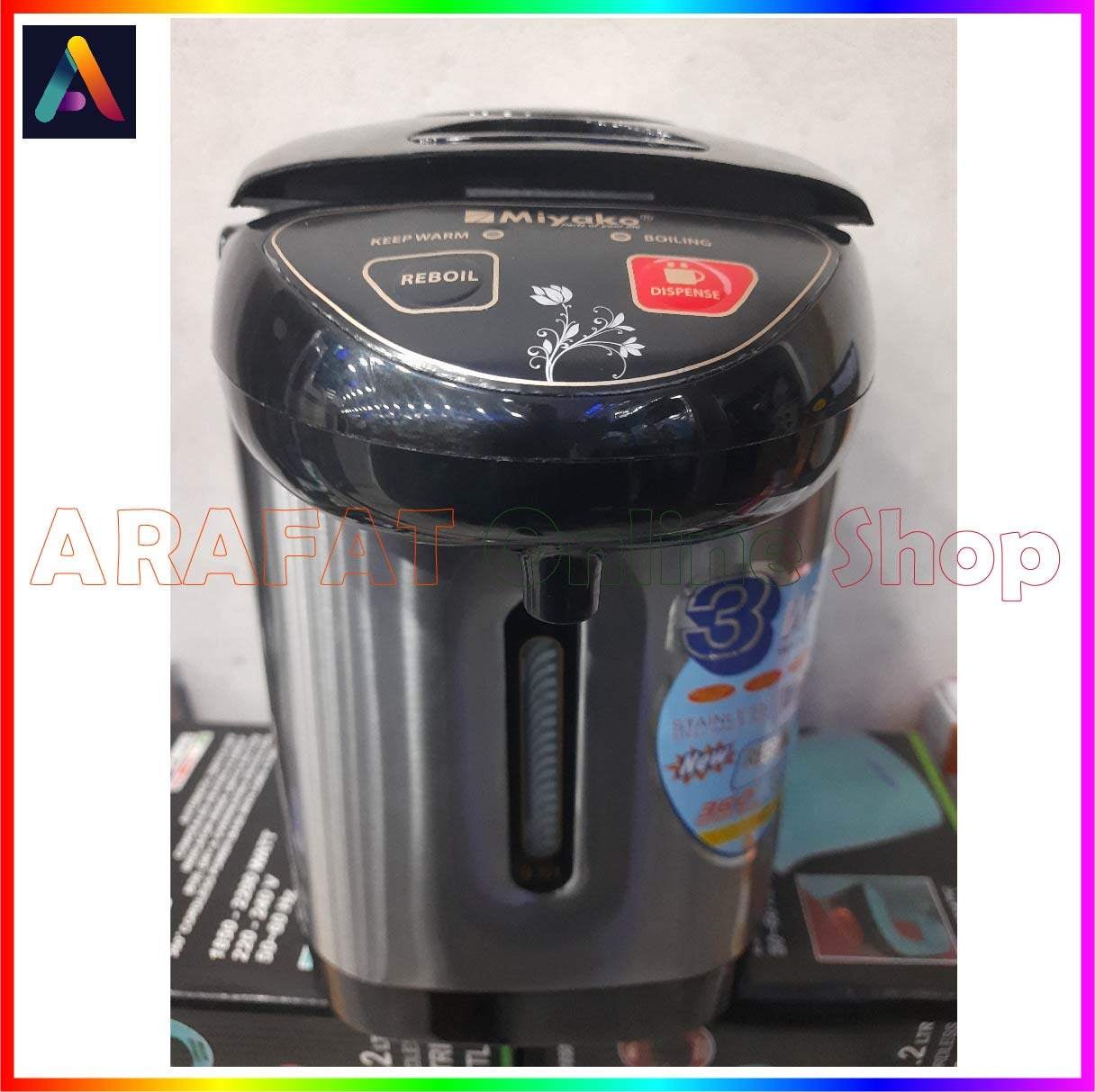 Picture of Miyako Electric Flask (3.5 Ltr) | Model : PCF-38 - Black & Silver