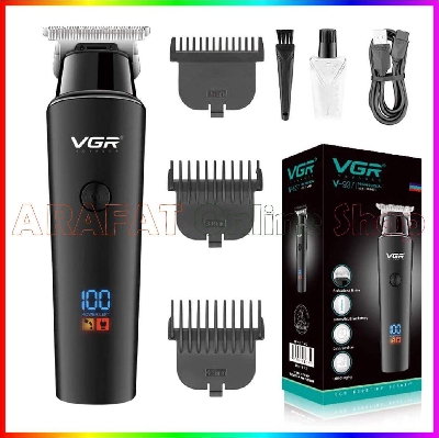 Picture of VGR V-937 Cord and Cordless Multifunction Trimmer and Hair Clipper with Metal Body Type C Fast Charing and Digital display - Black