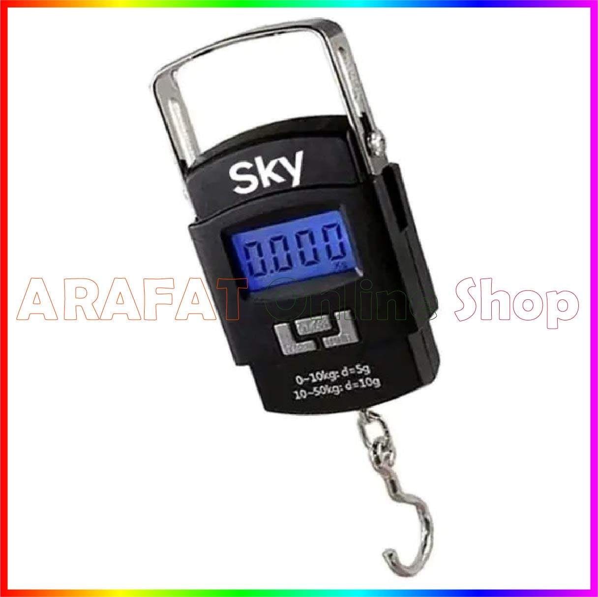Picture of 50 Kg Digital Hanging Portable Scale Kitchen | Hanging Scale - Black