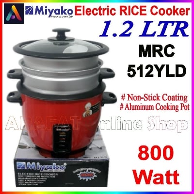 Picture of Miyako 1.2 LTR Double Pot Rice Cooker MRC-512YLD - Red