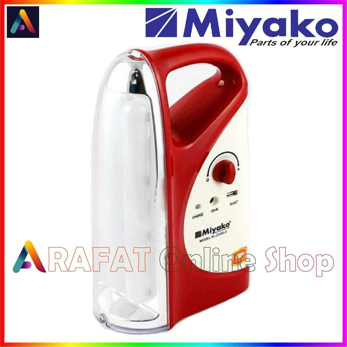 Picture of Miyako High Quality Rechargeable LED Light USB System KL-2336 LA - Red