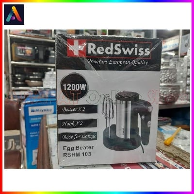 Picture of Redswiss Electric Egg Beater and Hand Mixer | Model :  RSHM-103 | Colur : Black & Silver | 1200 Watt