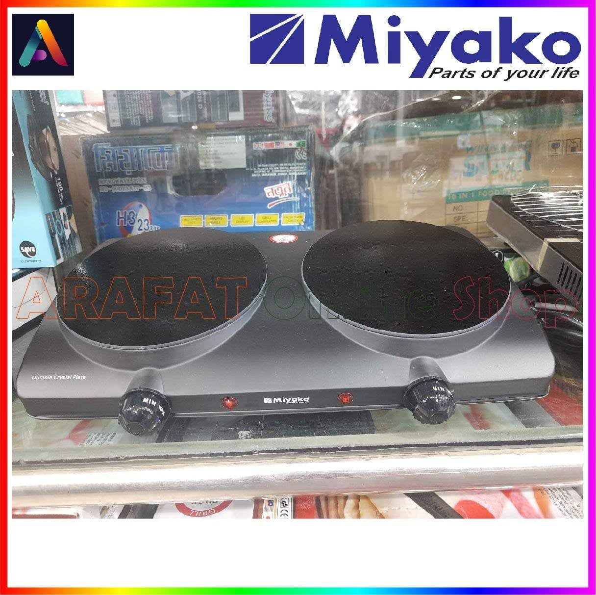 Picture of Miyako Double Touch Cooker/ Miyako Multi Pan Touch Cooker/ Miyako Touch Cooker/ Miyako Infrared Touch Cooker | ATC-1026D | 2500 Watt - Black