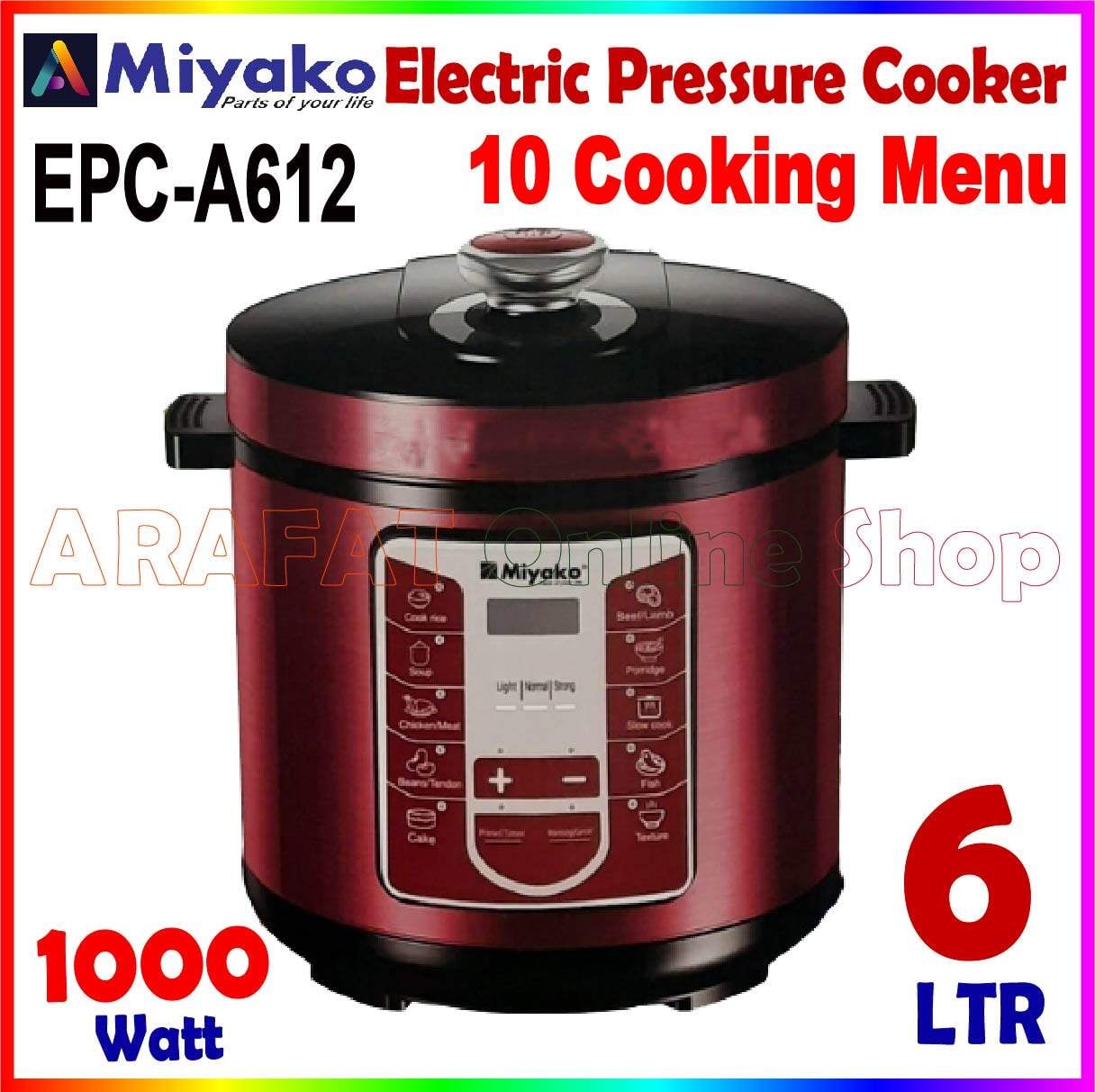 Picture of Miyako Electric Pressure Cooker With 10 Cooking Setup | 6 Litre - Black