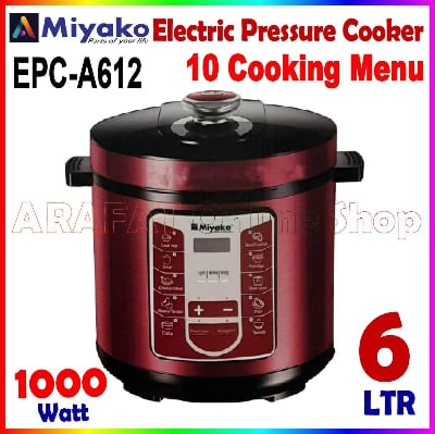 Picture of Miyako Electric Pressure Cooker With 10 Cooking Setup | 6 Litre - Black