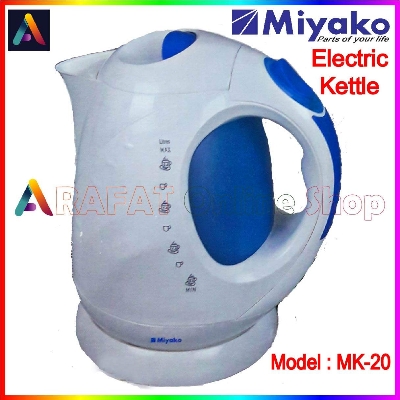 Picture of Miyako Cordless Electric plastic body Kettle | 2.0 Ltr | 2000 Watt Miyako kettle Automatic Kettle | MK-20 - Multicolor