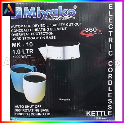 Picture of Miyako Electric Automatic Kettle | 1 Ltr | MK-10 | Miyako Electric Kettle - Multicolor