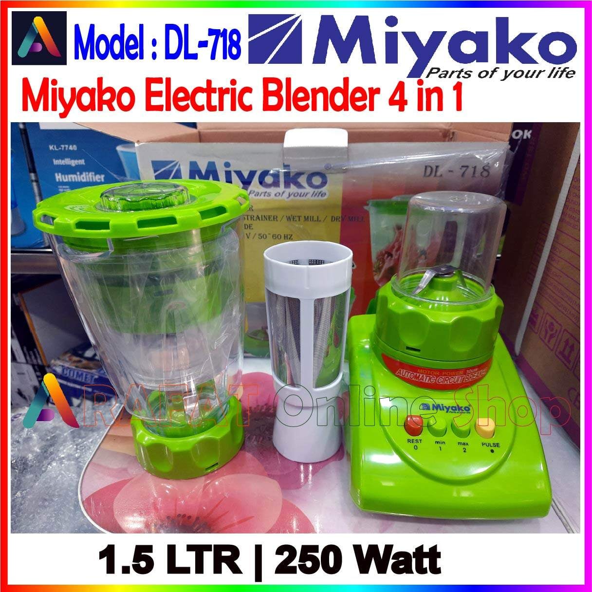 Picture of Miyako 4 in 1 Electric Blender & Joucer DL-718 (White Pink Color)