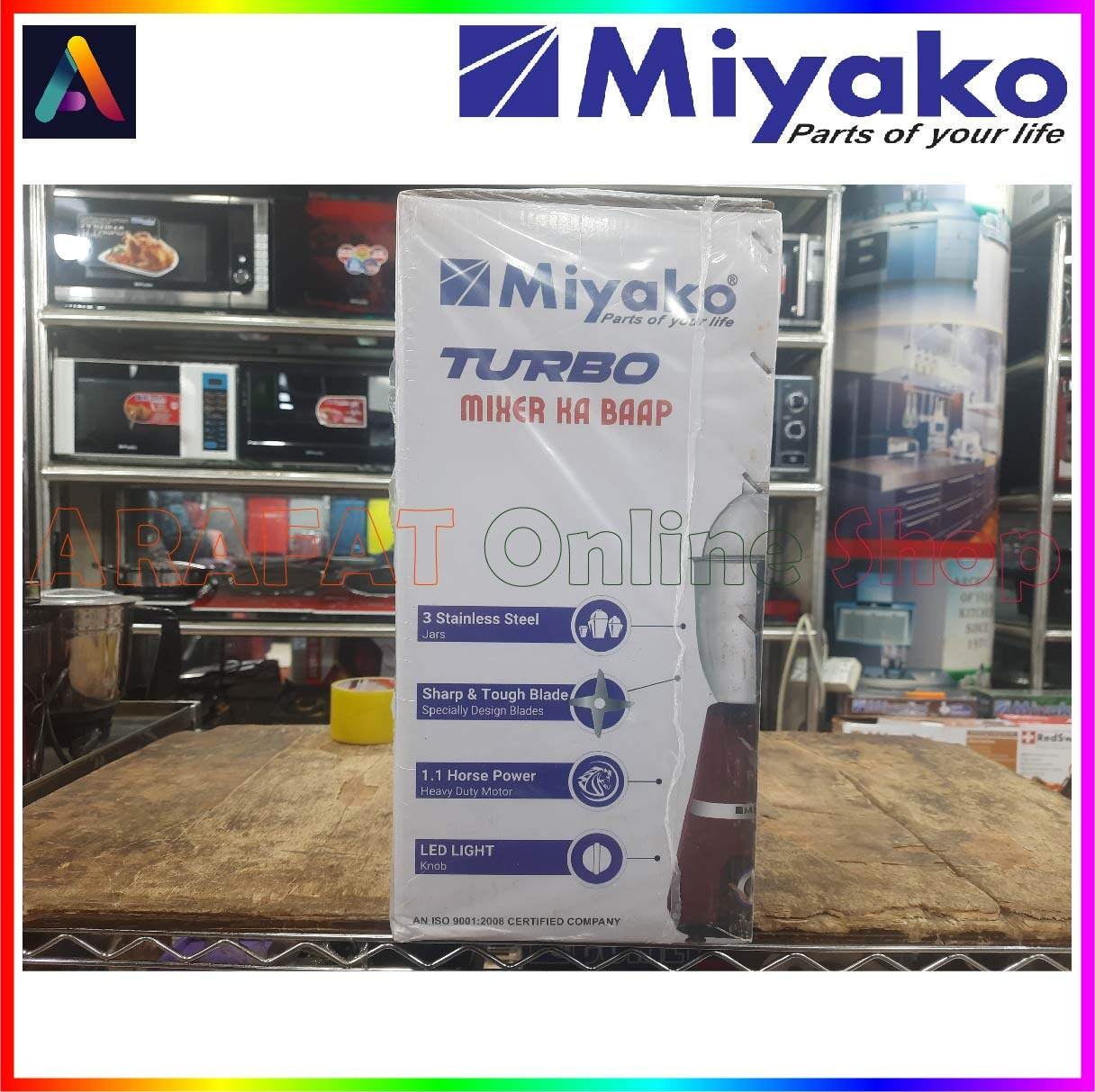 Picture of Miyako TURBO 3 IN 1 Blender & Mixer Grinder | TURBO Mixer Ka Bapp | 1100 Watt | Made in India