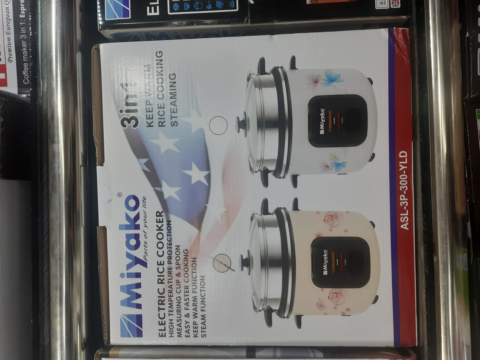Picture of Miyako 3 in 1 Electric Rice Cooker 3 Ltr | ASL-3P-300-YLD | Rice Cooker - Multicolor