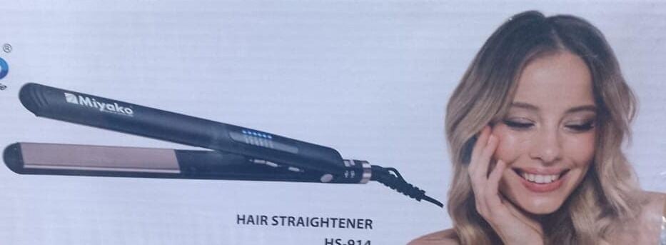 Picture of Miyako Professional Electronic Hair Straightener | Miyako Electronic Hair Straightener | Model : HS-914 - Black