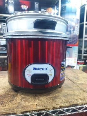 Picture of Miyako 3 in 1 Electric Rice Cooker 3 Ltr | ASL-300-KND-RED | Miyako 3 LTR Double Pot Rice Cooker ASL-300 YLD - Red