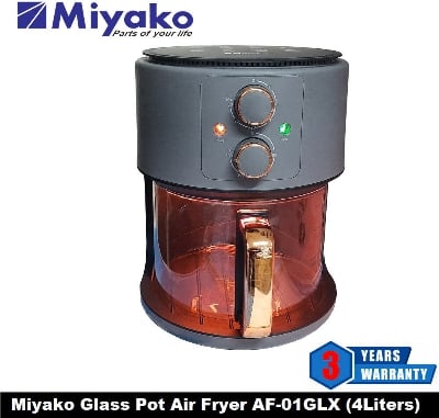 Picture of Miyako One Touch Cooking 4 Litre Digital Glass Pot Air Fryer | AF-01GLX