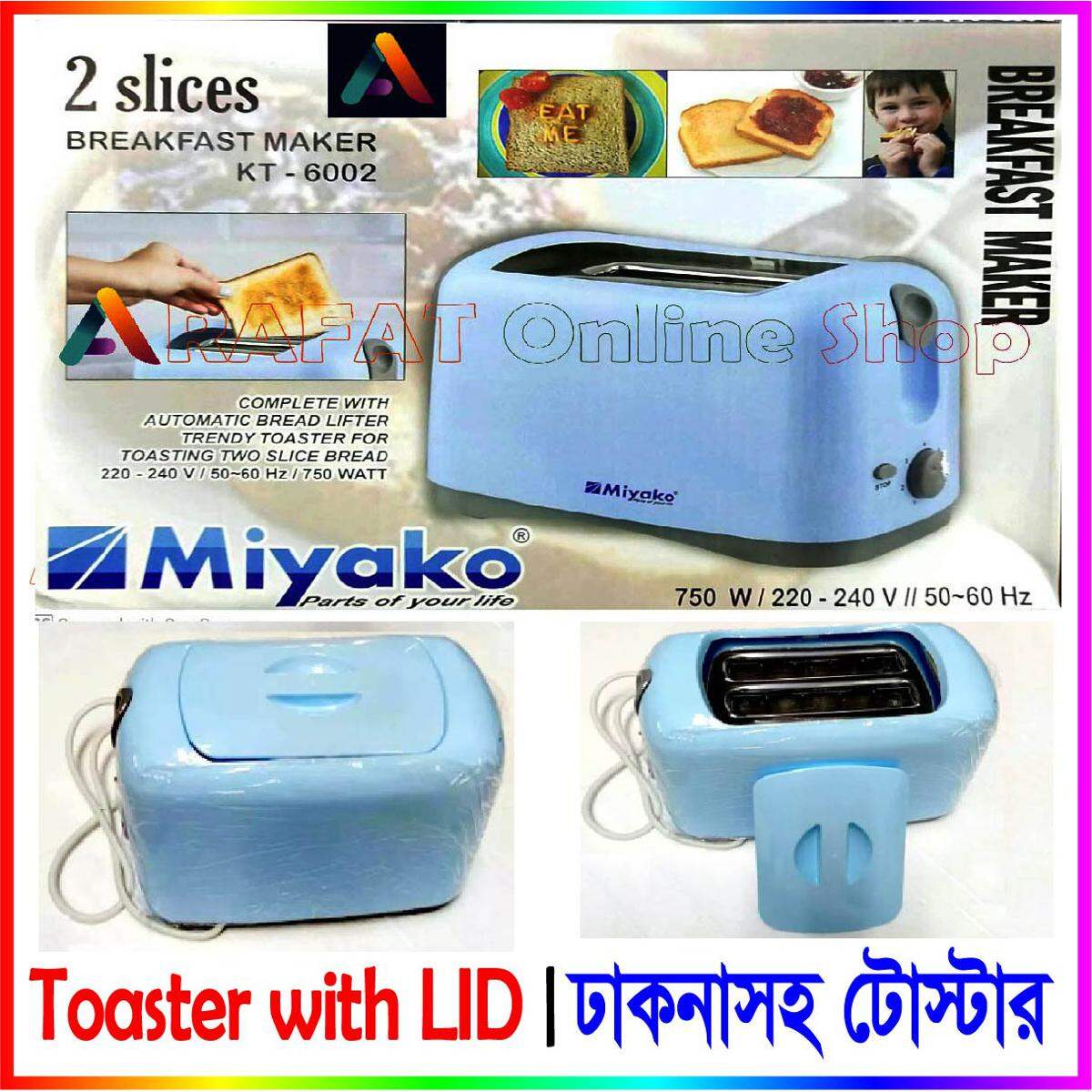 Picture of Miyako Automatic Bread Toaster with Lid | KT-6002 - Multicolor