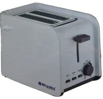 Picture of Miyako Automatic Bread Toaster with Lid | KT-2008 | 850 Watt Capacity - White