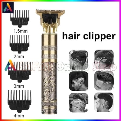 Picture of Vintage T9 trimmer Electric Professional Hair Clipper Hair Cutting Machine Trimmer for Men - Golden
