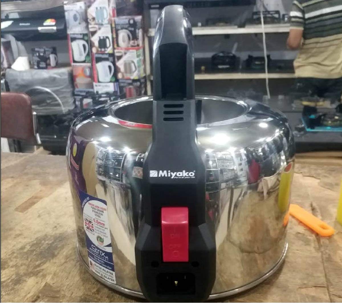Picture of Miyako Automatic Electric Steel Body Kettle | Mk-47NC | 4.7 Litre - Black & Silver