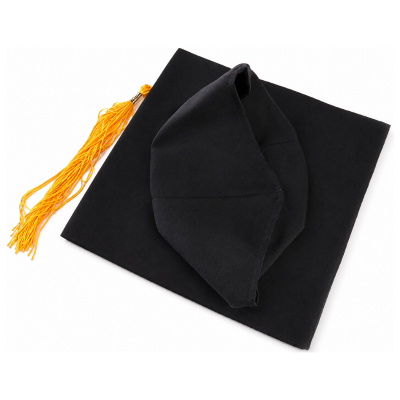 Premium Graduation Cap with Yellow Tassel – University & College Convocation Hat (1 Pcs)