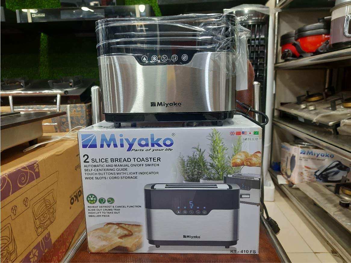 Picture of Miyako 2 Slice Automatic Bread Toaster | KT-410FS | 920 Watt Capacity - White