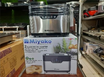 Picture of Miyako 2 Slice Automatic Bread Toaster | KT-410FS | 920 Watt Capacity - White