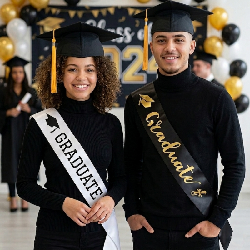 Premium Graduation Cap with Yellow Tassel – University & College Convocation Hat (1 Pcs)