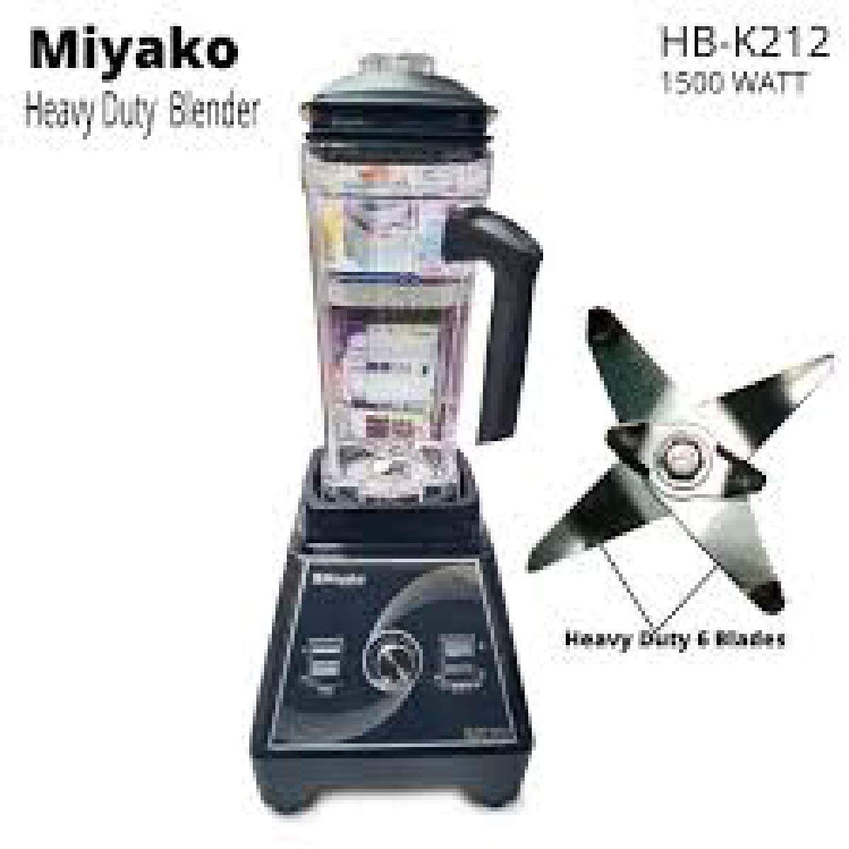 Picture of Miyako Heavy Duty Commercial Blender 6 Turbo Blade | Model : HB-K212 | 1500 watt