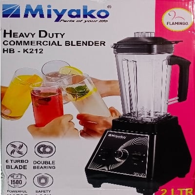 Picture of Miyako Heavy Duty Commercial Blender 6 Turbo Blade | Model : HB-K212 | 1500 watt