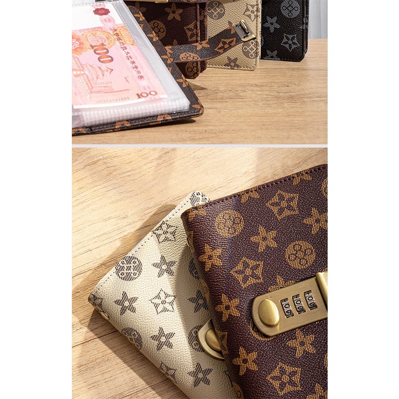 Picture of Cash Saving Book Can Only Put Money, Family Financial Management Accounting Book, Money Saving Bag, Kidsren's Change Money Saving Zipper Bag Loose-Leaf Book - Multicolor