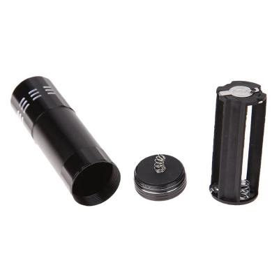 Picture of Mini 9 LED Flashlight Black Ultraviolet Light Super Mini Aluminum UV Light Torch Lamp (with battery)