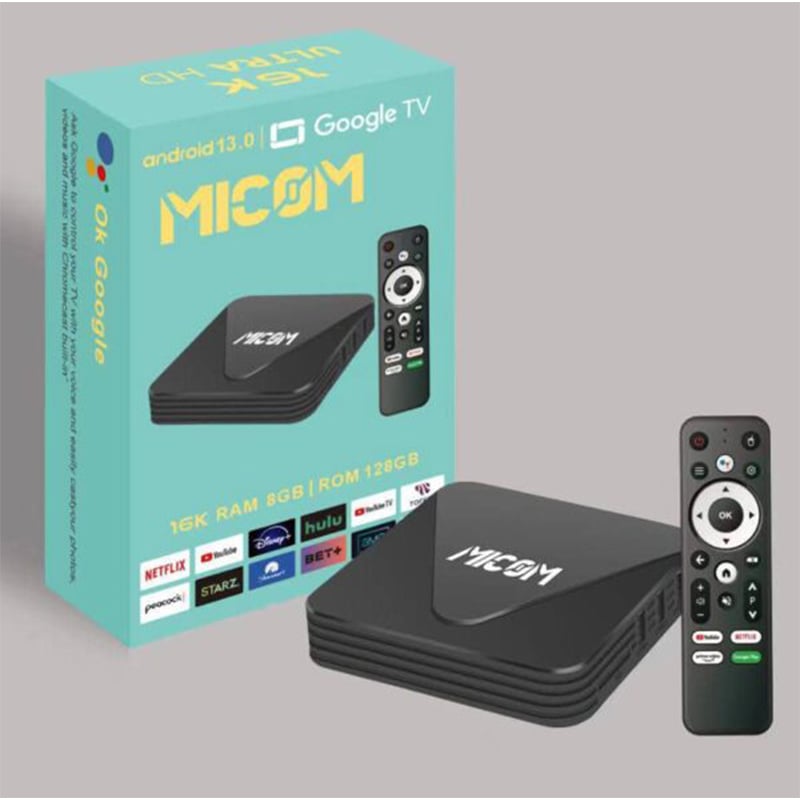 Picture of Micom 16K Ultra HD 8 GB Ram 128 GB Rom Android TV Box