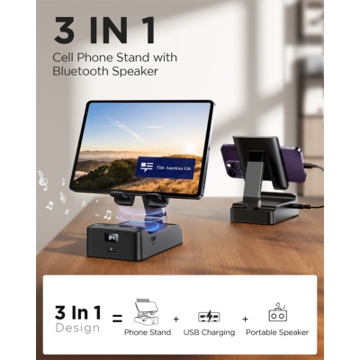 Picture of JR-MH01 Wireless Speaker with Phone Holder Black