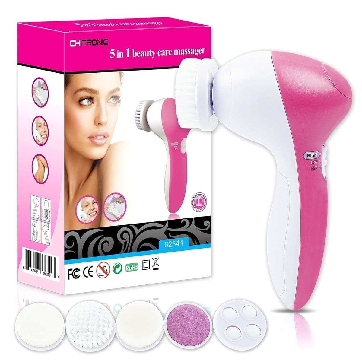 Picture of Multifunctional Beauty Massager 5 in 1 - Pink