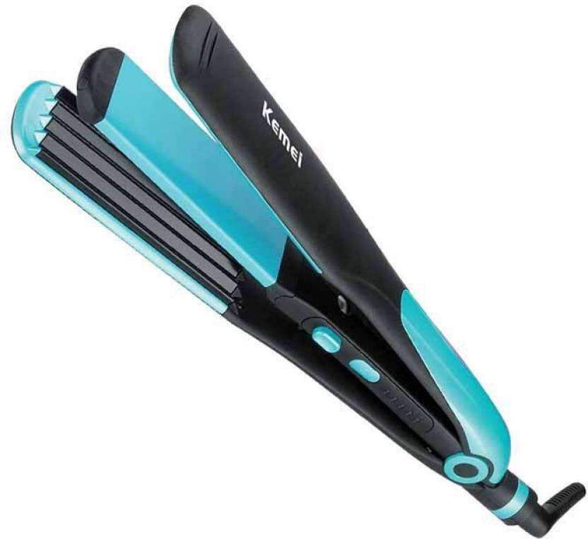 Picture of KEMEI KM-2209 Flat Straightening Corrugated Curling Styling Tools 2 in 1 Curling Iron Dry wet Hair Straightener Hair Curler