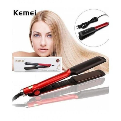 Picture of Kemei KM-531 Professional Hair Straightener - Black and Red - Multicolor