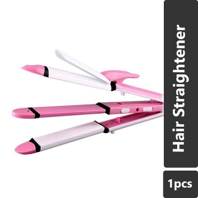 Picture of KEMEI KM-1291 Professional 3 in 1 Hair Straightener Cum Curler And Crimper Iron