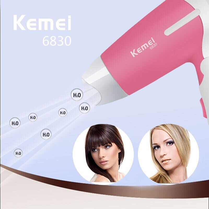 Picture of kemey KM-6830 Hair Dryer for Women - White and Pink - Hair Dryer - Hair Dryer - Pink