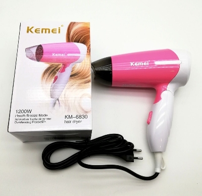 Picture of kemey KM-6830 Hair Dryer for Women - White and Pink - Hair Dryer - Hair Dryer - Pink