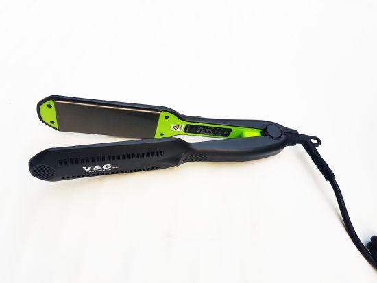 Picture of V&G 8250 Flat Hair Straightener Flat Iron With Temperature (Black)