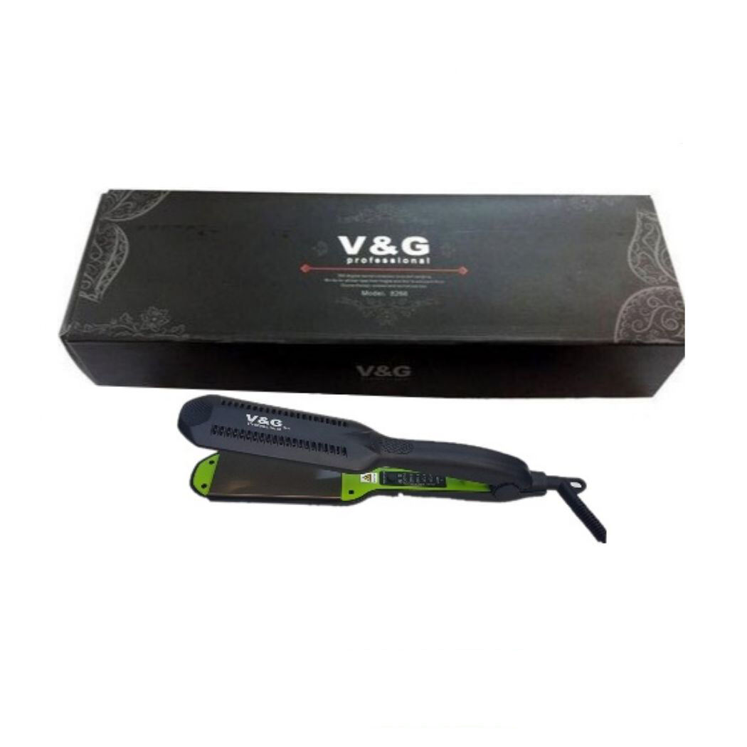 Picture of V&G 8250 Flat Hair Straightener Flat Iron With Temperature (Black)