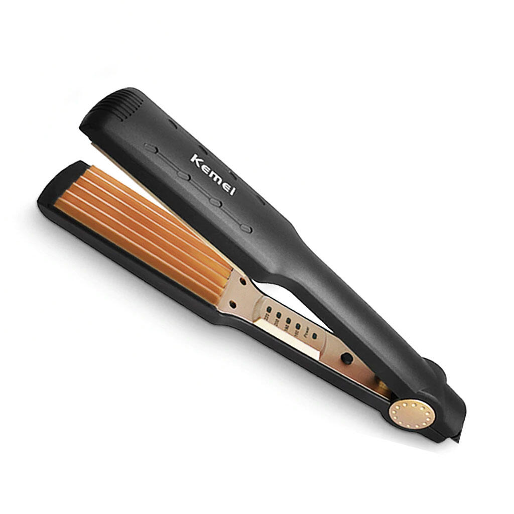 Picture of kemei km-472 - Professional Hair Crimper wide plate instant heating - Black