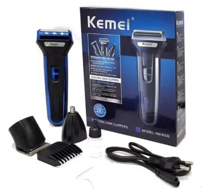 Picture of Kemei KM-6330 Grooming Kit 3 in 1 Hair Mustache Beard Shaver Trimmer Clipper for Men