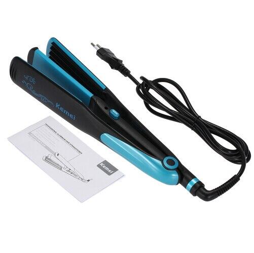 Picture of KM-2209 Flat Straightening Corrugated Curling Styling Tools 2 in 1 Curling Iron Dry wet Hair Straightener Hair Curler
