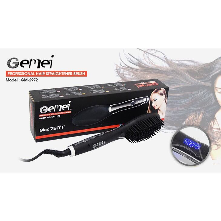 Picture of GEMEI GM- 2972 Professional Hair Straightener Brush For Sleek And Straight Hair - Body